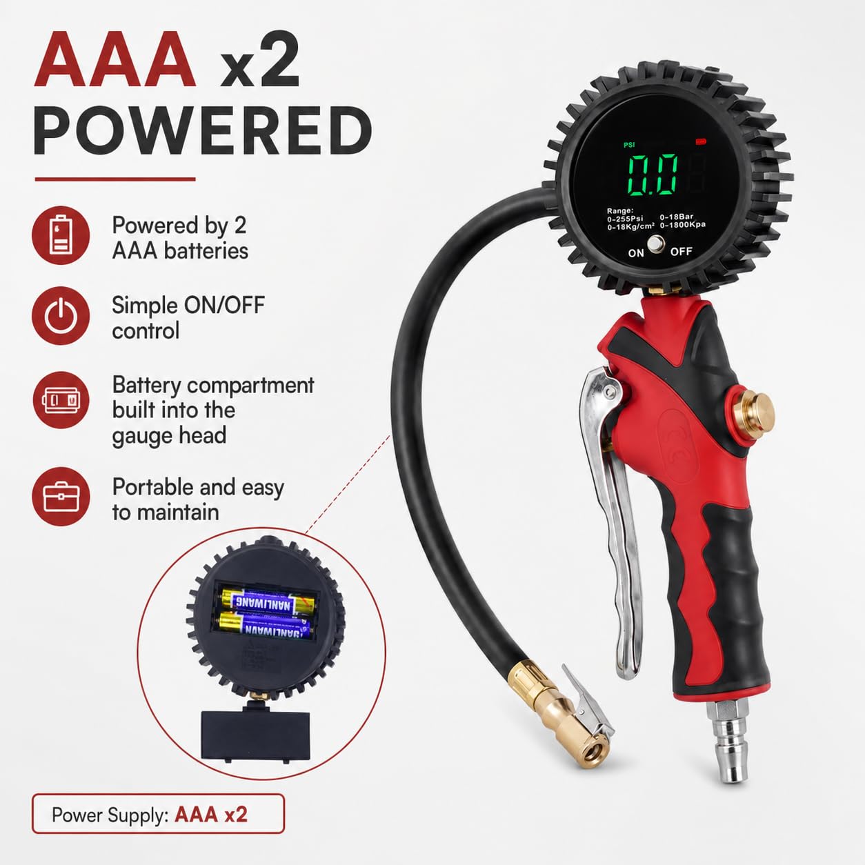 TB-802 automatic tire pressure inflator with easy operation and stable performance.