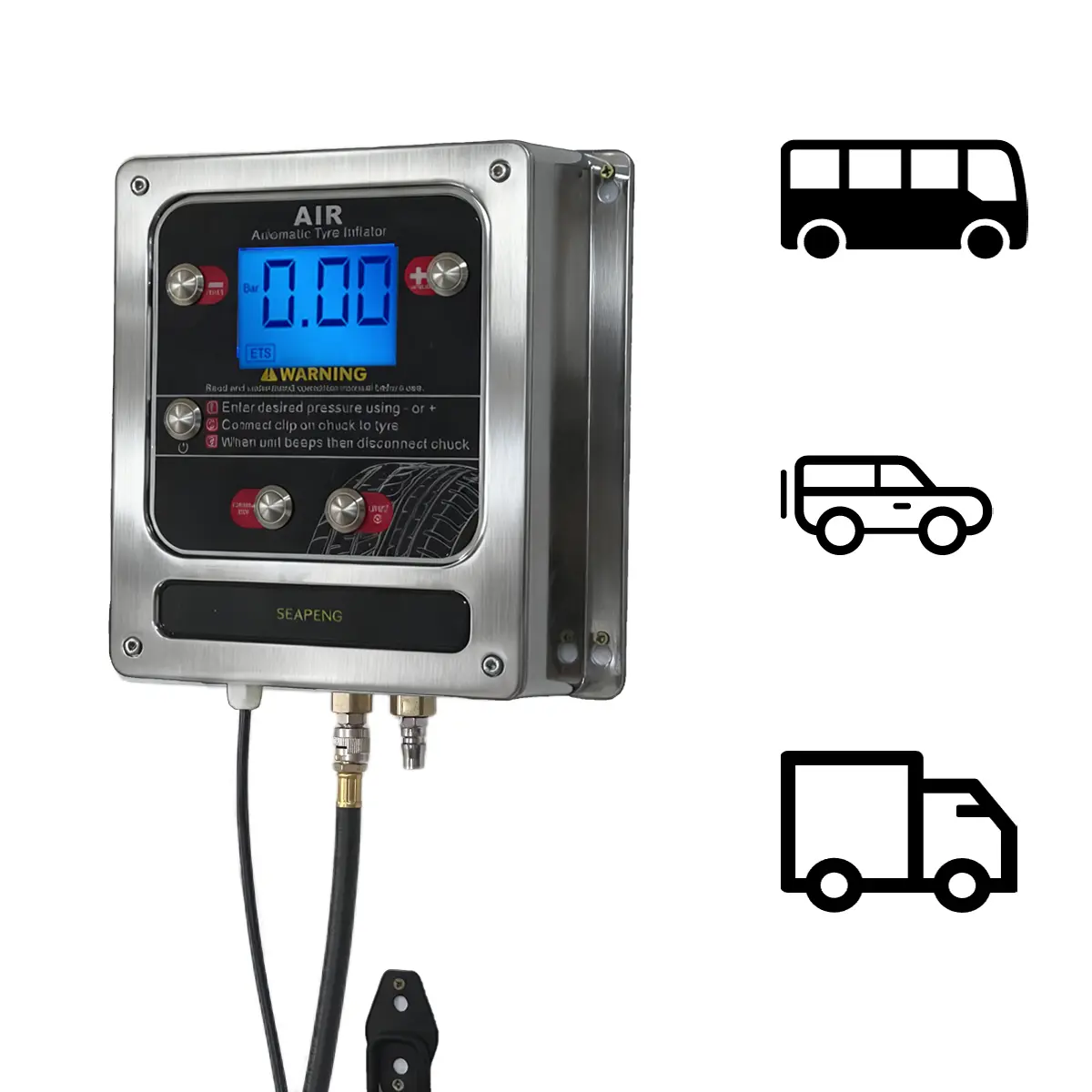 SEAPENG DP-Q07B Wall-Mounted Aluminum Tire Inflator