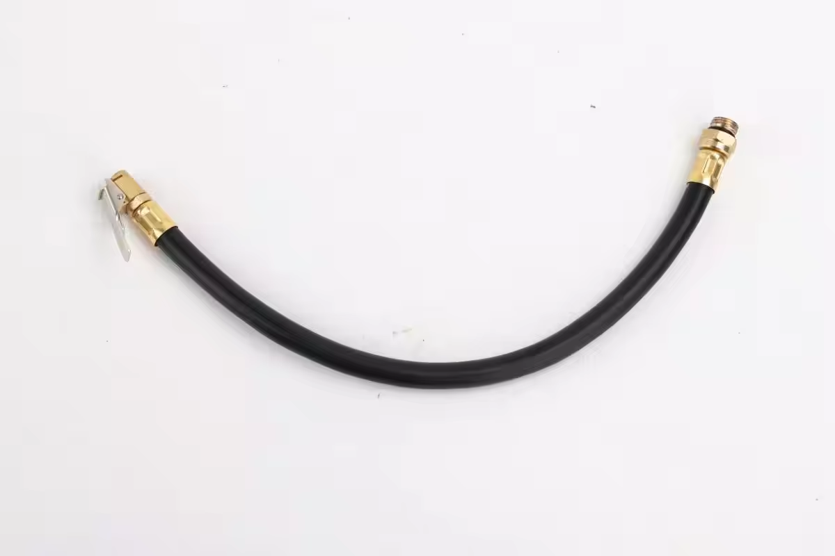 SEAPENG 520mm Soft Flexible High Pressure Tire Inflation Hose with Lock-On Air Chuck Clamp Hand Tool Rubber Silicone