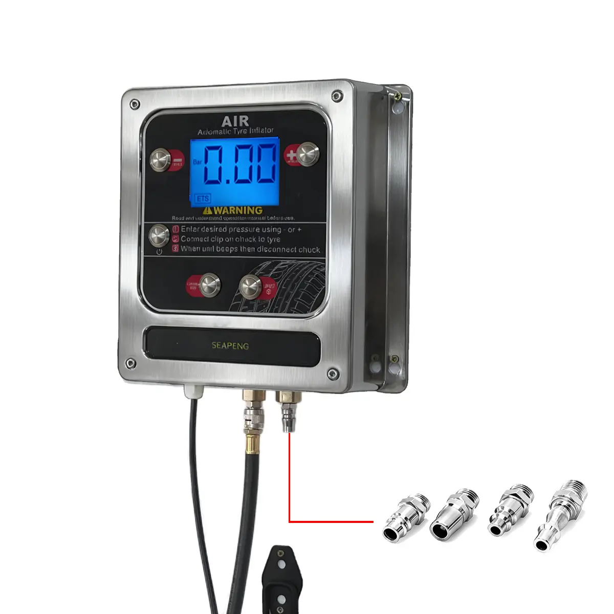 SEAPENG DP-Q07B Wall-Mounted Aluminum Tire Inflator